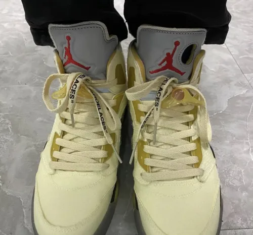 Air Jordan 5 Retro Off-White Sail DH8565-100 review 