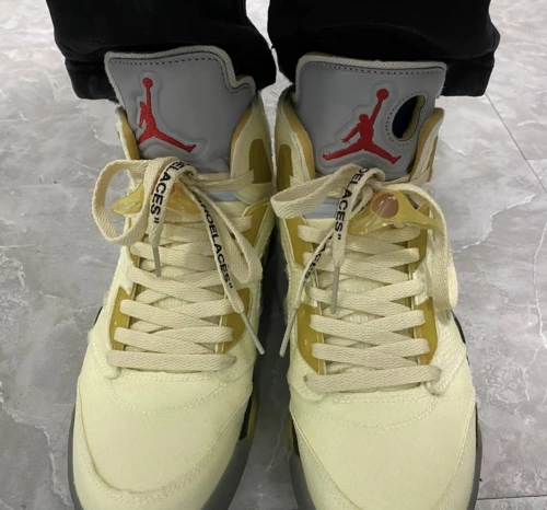 Air Jordan 5 Retro Off-White Sail DH8565-100 review 