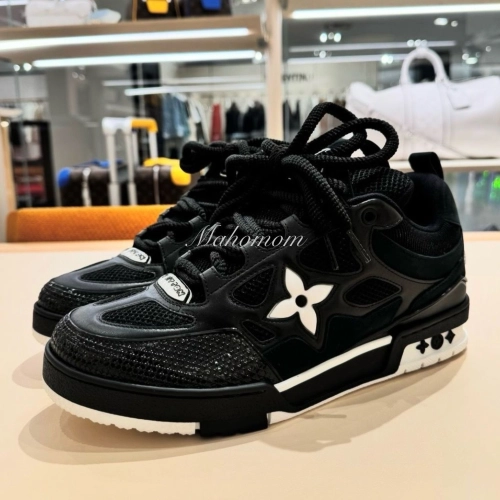 OU Leather lace up Fashionable Board Shoes Black 51BCOLRB review 