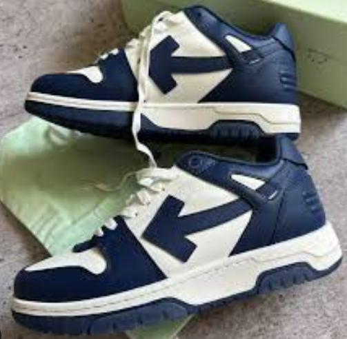 OFF-WHITE Out Of Office OOO Low Tops White Royal Blue  OMIA189 C99LEA00 10142 review Chloe 01