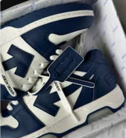 OFF-WHITE Out Of Office OOO Low Tops White Royal Blue  OMIA189 C99LEA00 10142 review Henry