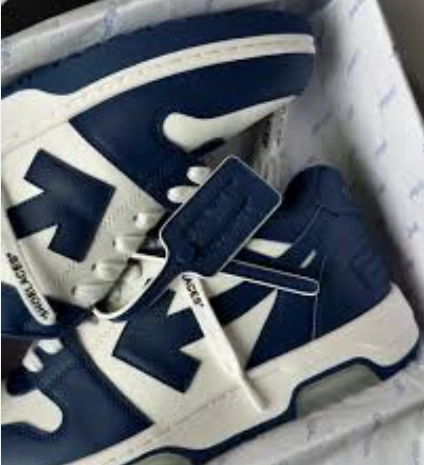 OFF-WHITE Out Of Office OOO Low Tops White Royal Blue  OMIA189 C99LEA00 10142 review 