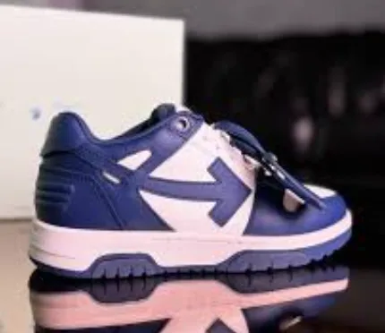 OFF-WHITE Out Of Office OOO Low Tops White Royal Blue  OMIA189 C99LEA00 10142 review 