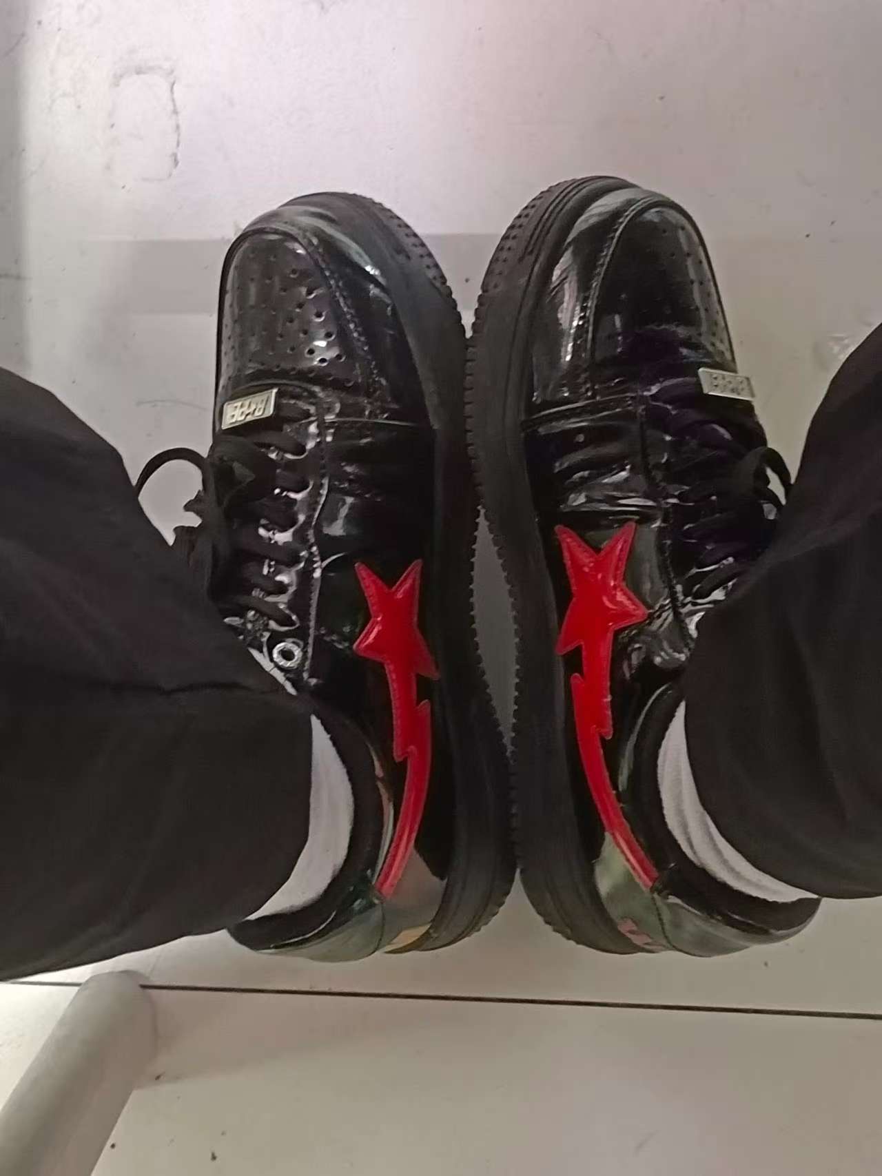  A Bathing Ape Bape Sta Low Black Black Snake Skin  1180 191 009 review Bruce 01