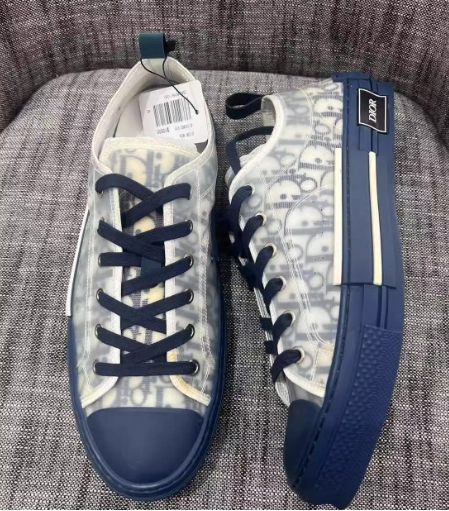  Dior B23 HT Oblique Transparency LOW  White Blue T00962H565 review 