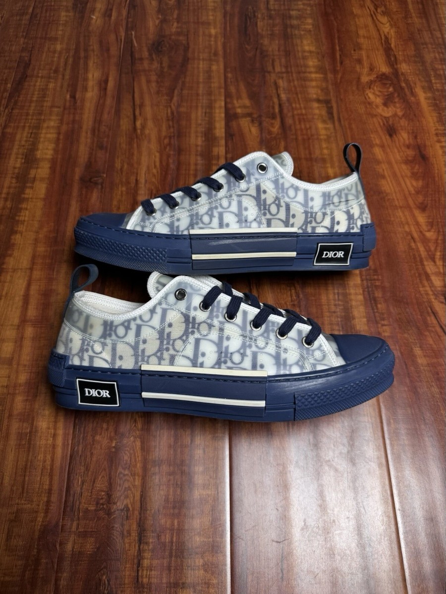  Dior B23 HT Oblique Transparency LOW  White Blue T00962H565 review Norman