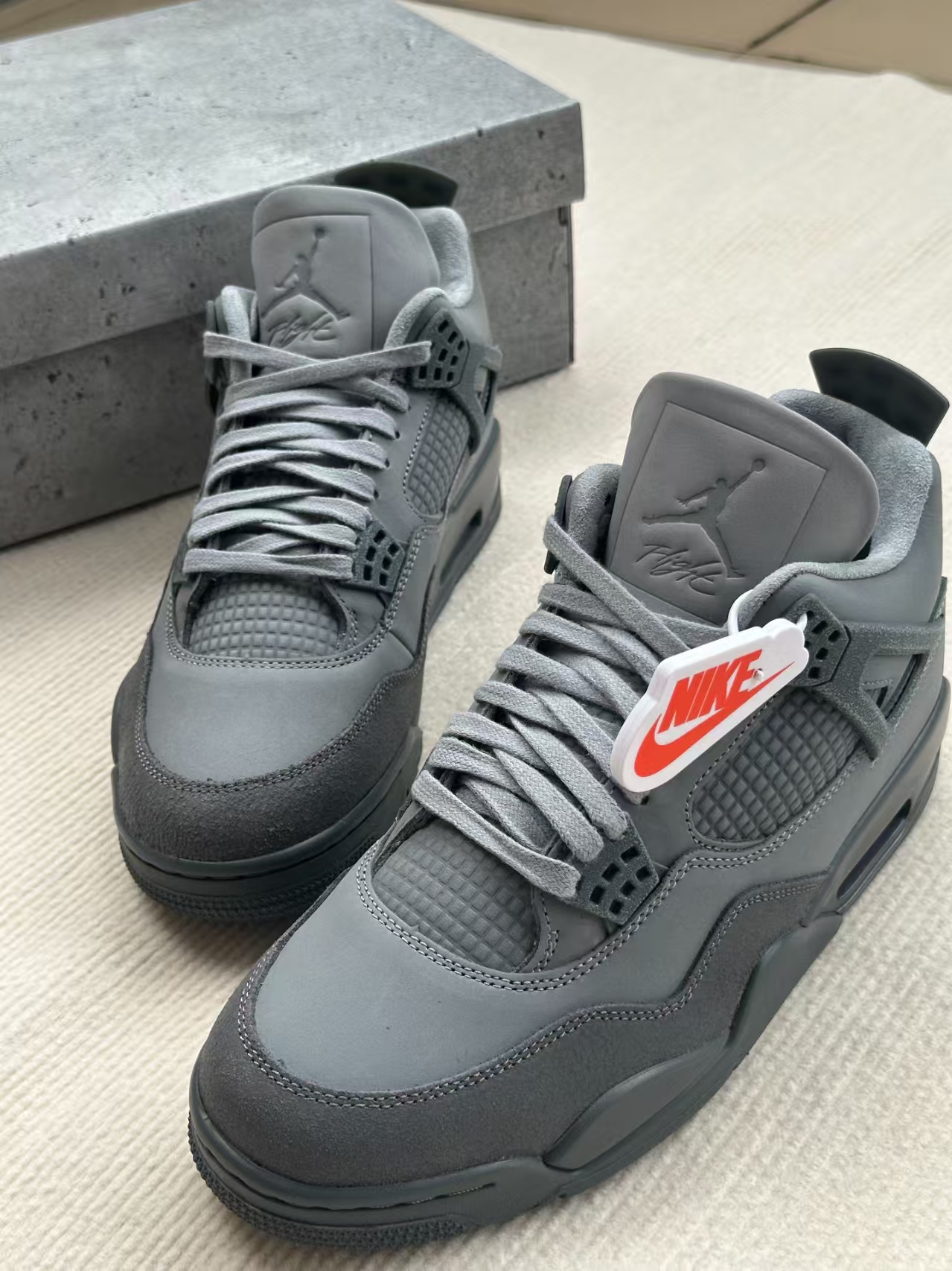 PK Batch Air Jordan 4 Retro SE Paris Olympics Wet Cement FQ7928-001 review Theodore 00