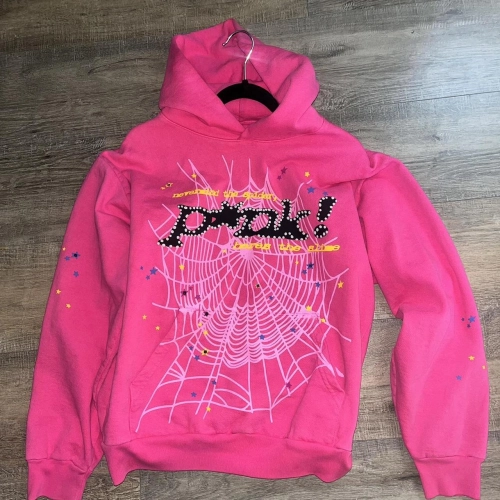 Sp5der Young Thug Punk Hoodie Pink review 