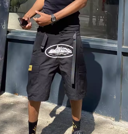 Corteiz Alcatraz Cargo Shorts Black review Broderick 00