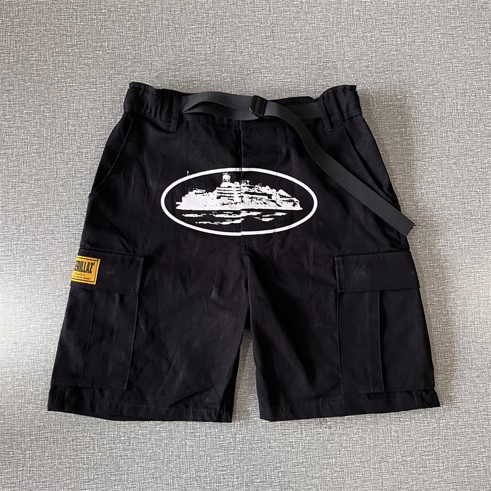 Corteiz Alcatraz Cargo Shorts Black review Clement 00