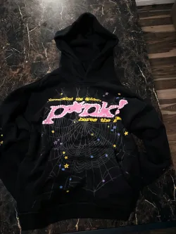 【FLASH SALE】Sp5der P*NK Hoodie Black review Earnest 01