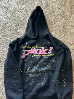 【FLASH SALE】Sp5der P*NK Hoodie Black review Earnest 02