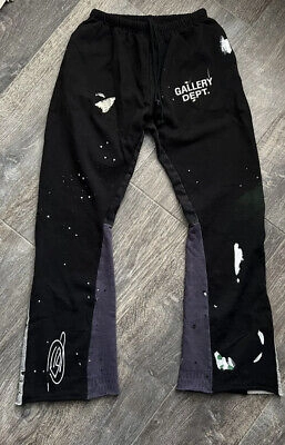 Gallery Dept. Painted Flare Sweat Pants Washed Black review 