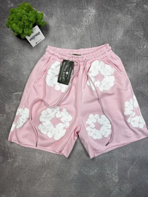 Denim Tears The Cotton Wreath Shorts Pink review 