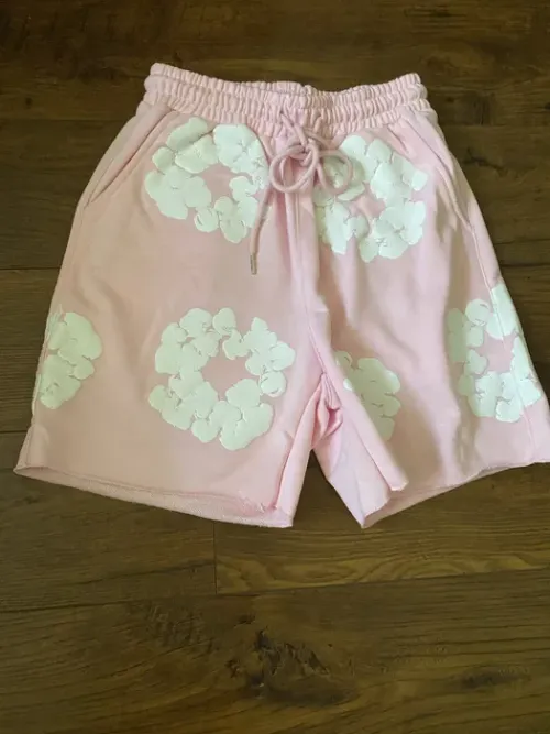 Denim Tears The Cotton Wreath Shorts Pink review 