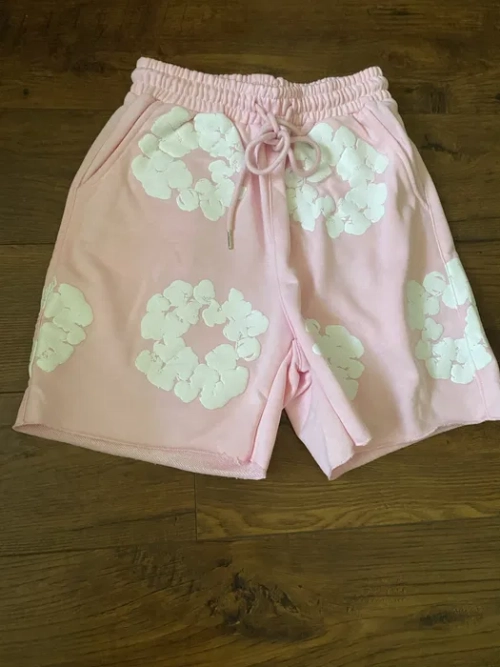 Denim Tears The Cotton Wreath Shorts Pink review 