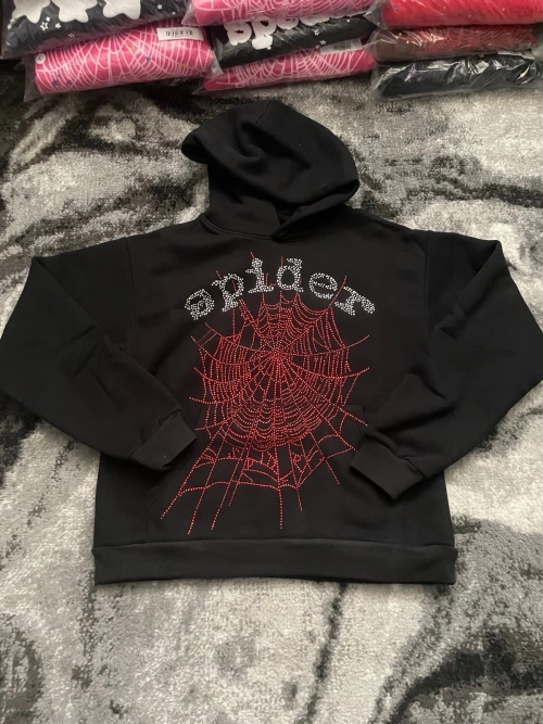 Sp5der OG Rhinestone Hoodie Black 2022 review 