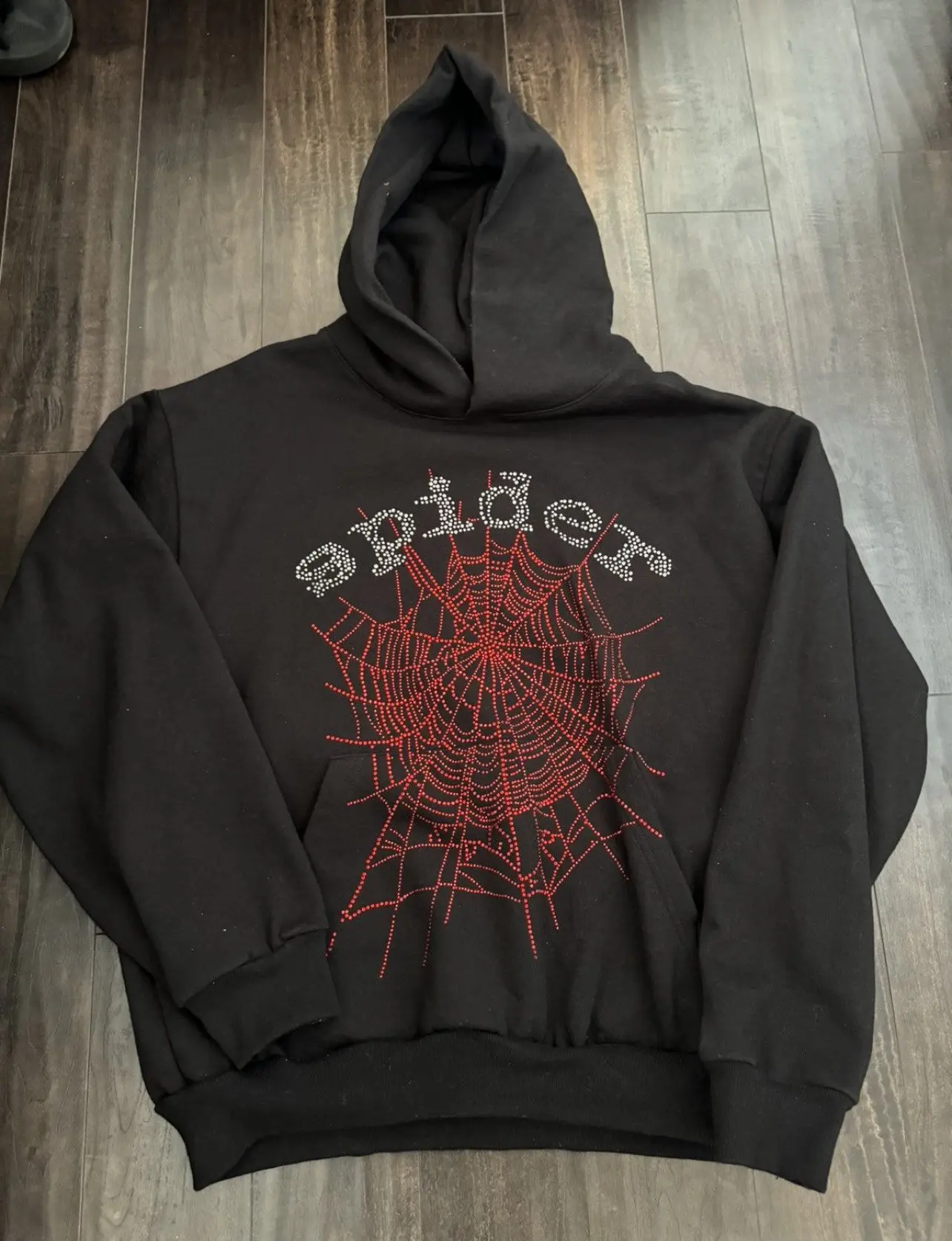 Sp5der OG Rhinestone Hoodie Black 2022 review Dominic 01
