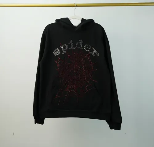 Sp5der OG Rhinestone Hoodie Black 2022 review 
