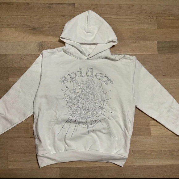 Sp5der OG Rhinestone Hoodie White review Joannes 00