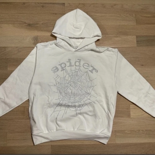 Sp5der OG Rhinestone Hoodie White review 