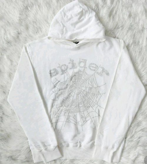 Sp5der OG Rhinestone Hoodie White review 