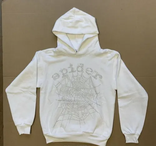 Sp5der OG Rhinestone Hoodie White review 