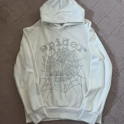Sp5der OG Rhinestone Hoodie White review 