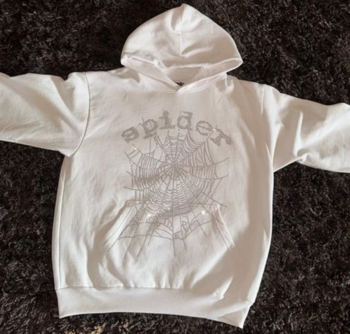 Sp5der OG Rhinestone Hoodie White review 