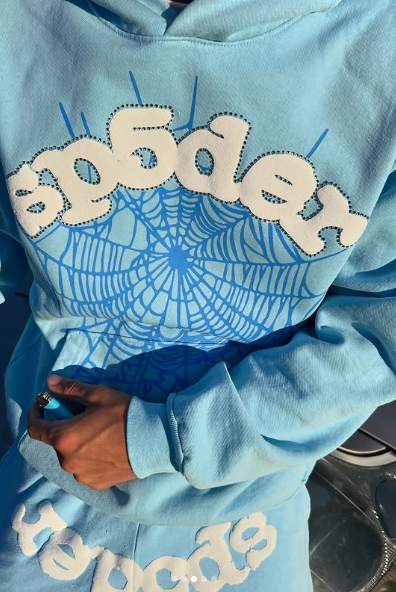 Sp5der Web Hoodie Blue review Levi