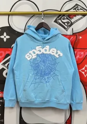 Sp5der Web Hoodie Blue review 