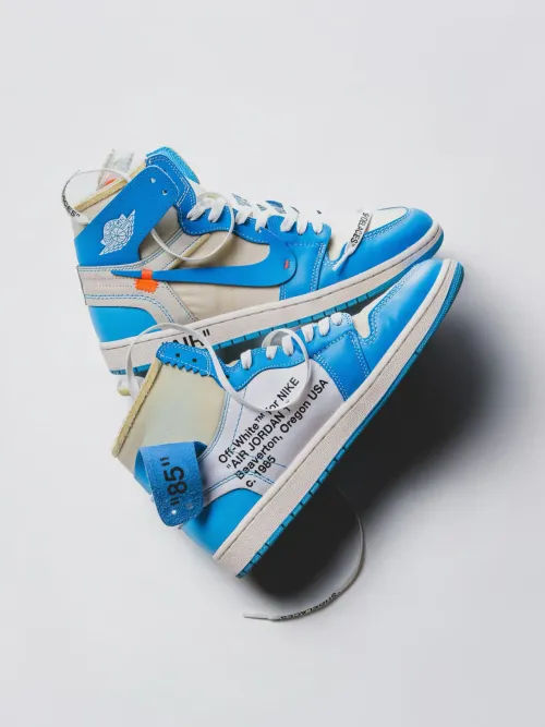 Air Jordan 1 Retro High Off-White University Blue AQ0818-148 review 