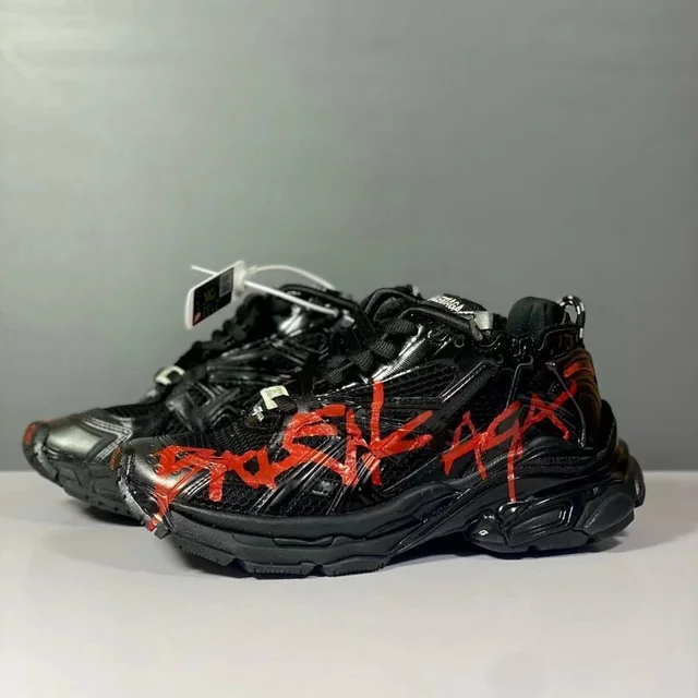 Balenciaga Runner Black And Red Characters 677402 W3RB1 0102 review Jared
