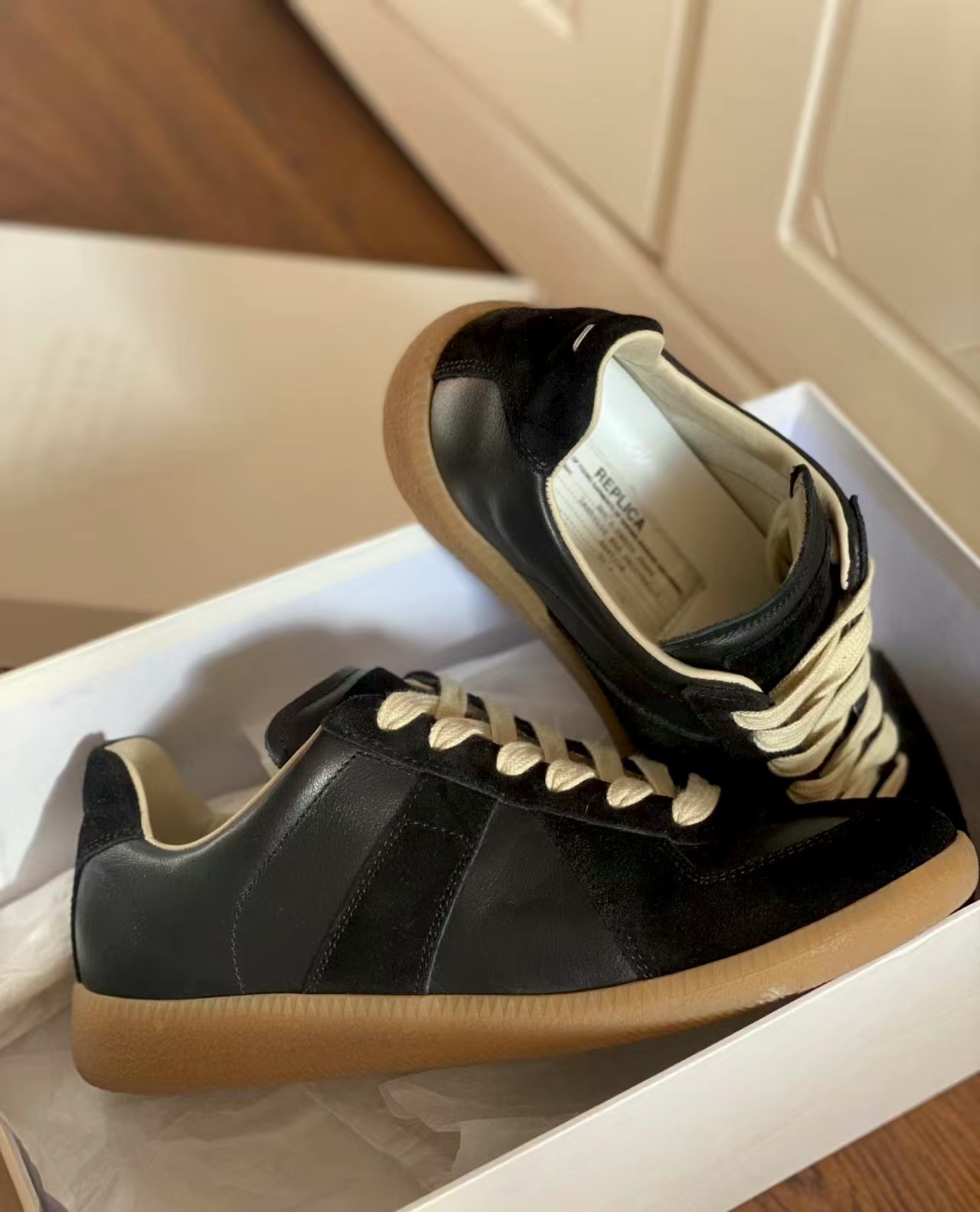Maison Margiela Replica German Army Trainer (GATs) Black Gum S57WS0236P1897900 review Wyatt 01