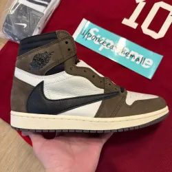  TOP Version Travis Scott x Air Jordan 1 High OG TS SP CD4487-100 review Damian 01