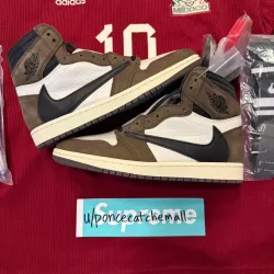  TOP Version Travis Scott x Air Jordan 1 High OG TS SP CD4487-100 review Damian 02