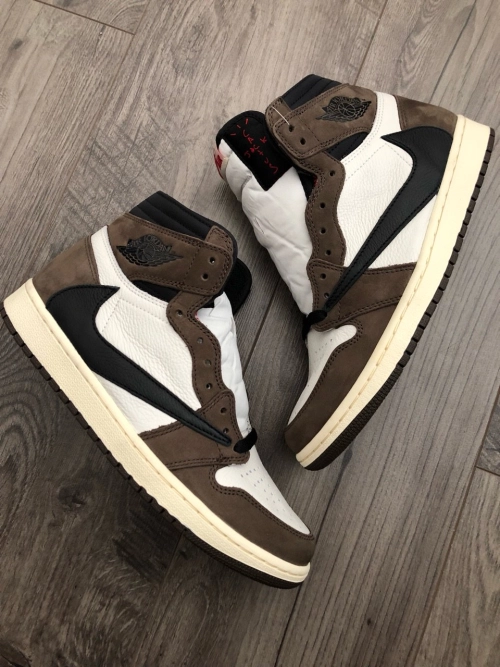  TOP Version Travis Scott x Air Jordan 1 High OG TS SP CD4487-100 review 