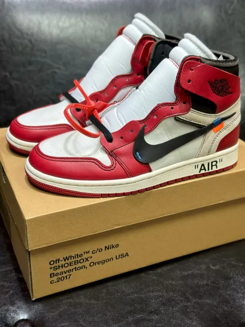 TOP Version OFF-WHITE x Air Jordan 1 High OG 10X Chicago AA3834-101 review 