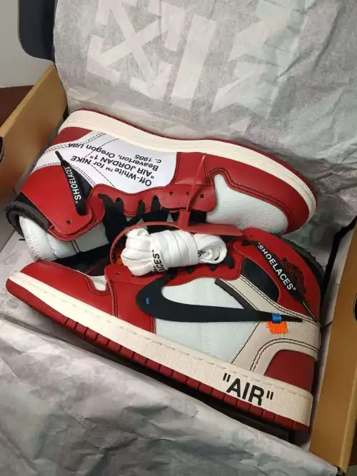 TOP Version OFF-WHITE x Air Jordan 1 High OG 10X Chicago AA3834-101 review 
