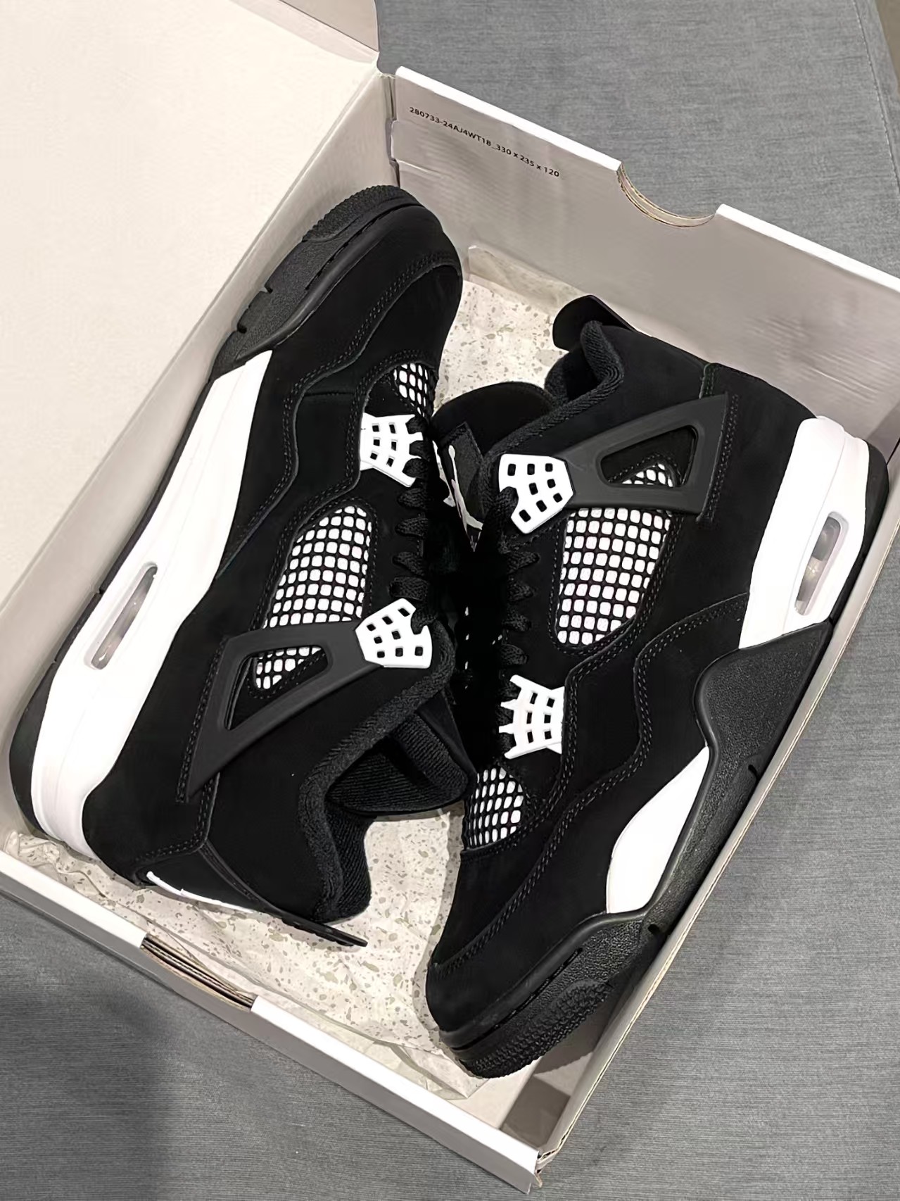 TOP Version Air Jordan 4 Retro White Thunder FQ8138-001 review Wright 00