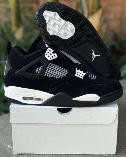 TOP Version Air Jordan 4 Retro White Thunder FQ8138-001 review 