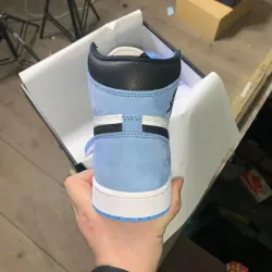 TOP Version Air Jordan 1 High OG University Blue 555088-134 review Colton 02