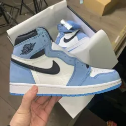 TOP Version Air Jordan 1 High OG University Blue 555088-134 review Colton 03