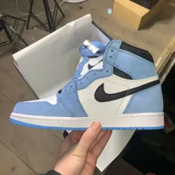 TOP Version Air Jordan 1 High OG University Blue 555088-134 review Colton 01