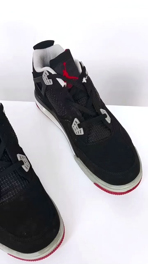 TOP Version Air Jordan 4 Retro Bred 308497-060 review 
