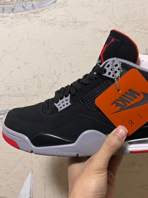 TOP Version Air Jordan 4 Retro Bred 308497-060 review 