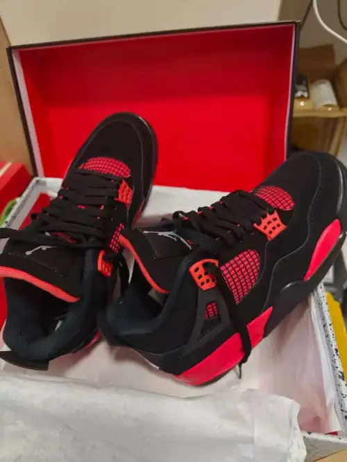 TOP Version Air Jordan 4 Retro Red Thunder CT8527-016  review 