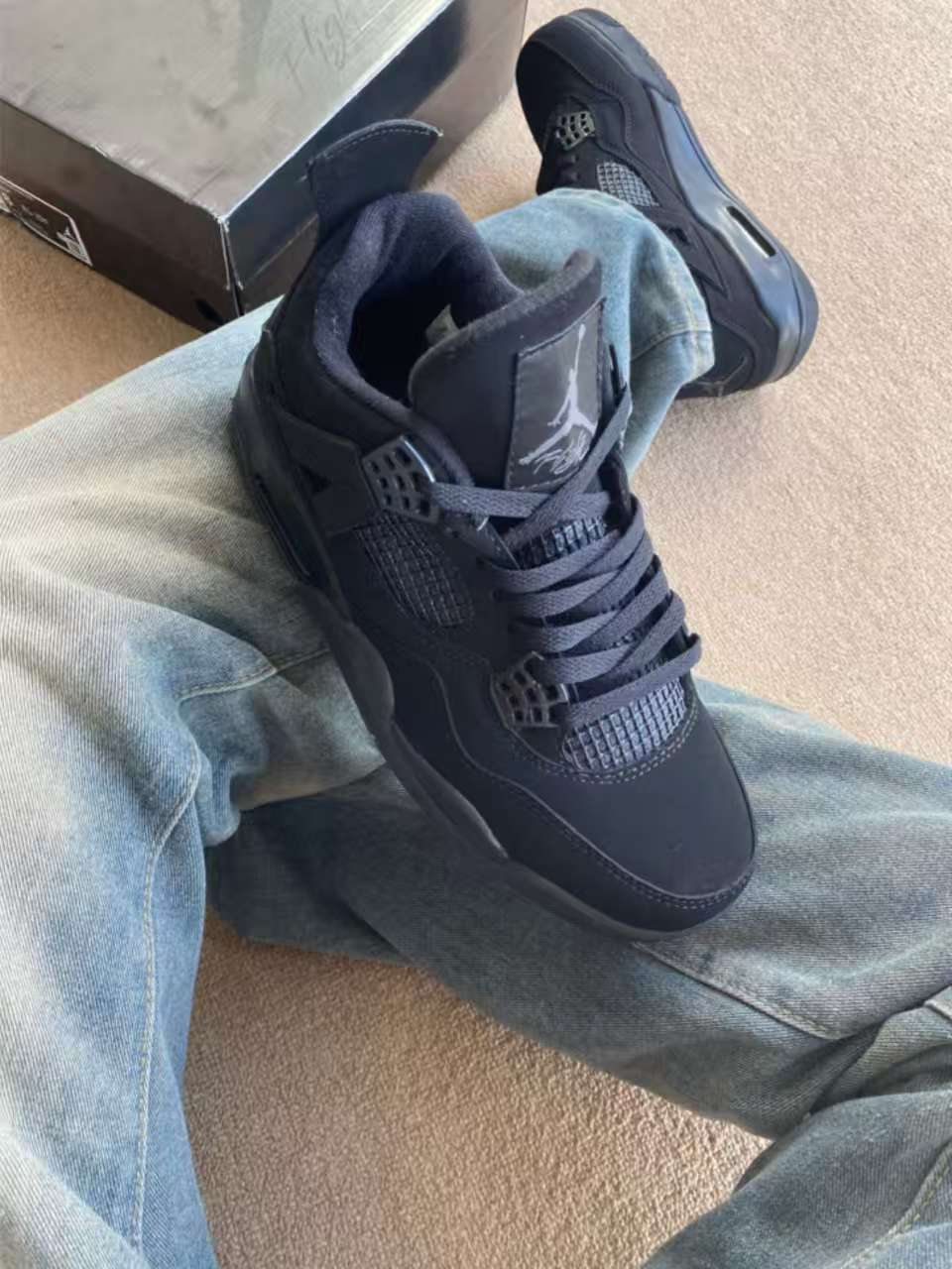 【FLASH SALE】TOP Version Air Jordan 4 Retro Black Cat CU1110-010 review Lambert 01