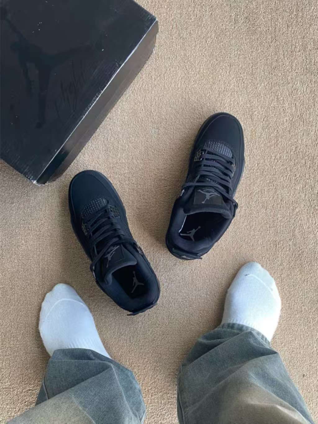 【FLASH SALE】TOP Version Air Jordan 4 Retro Black Cat CU1110-010 review Lambert 02