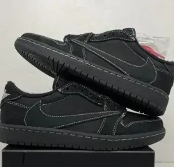 TOP Version Travis Scott x Air Jordan 1 Low OG SP Black Phantom DM7866-001 review 